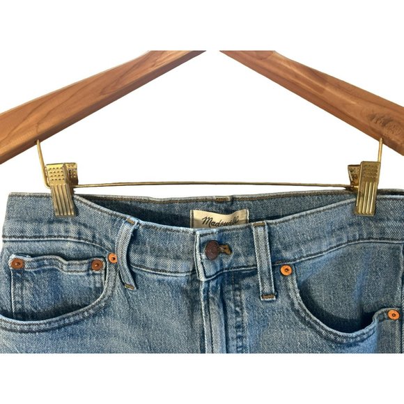 Madewell Women's The Perfect Vintage Crop Jean Size 27 Distressed Raw Hem - Picture 2 of 5